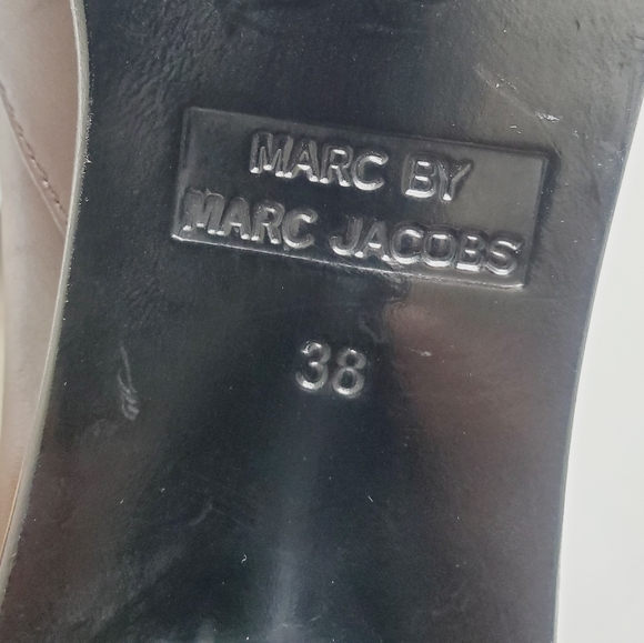 Marc by Marc Jacobs Brown Leather Knee Boots Round Block Heel 8 US / 38 EU - Picture 10 of 13